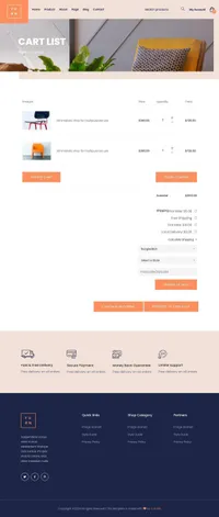 furn mini website template desktop screenshot