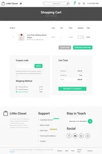 little-closet mini website template desktop screenshot