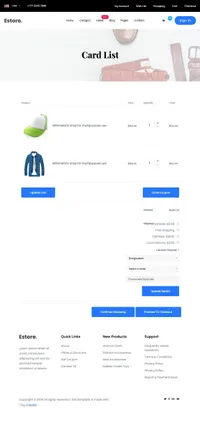 estore mini website template desktop screenshot