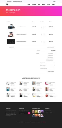 shop mini website template desktop screenshot