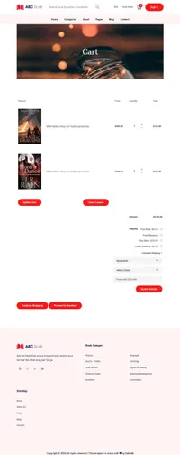 abcbook mini website template desktop screenshot