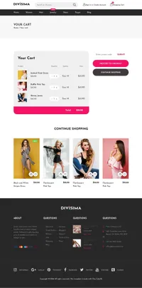divisima mini website template desktop screenshot