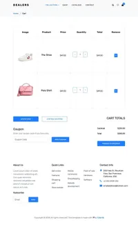 dealers mini website template desktop screenshot