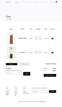 product mini website template desktop screenshot