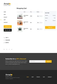 amado mini website template desktop screenshot