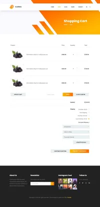 karma mini website template desktop screenshot