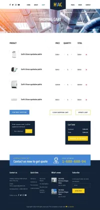 hvacompany mini website template desktop screenshot