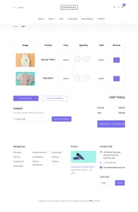 shoppers mini website template desktop screenshot