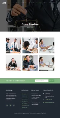 judge mini website template desktop screenshot