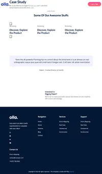 olla mini website template desktop screenshot