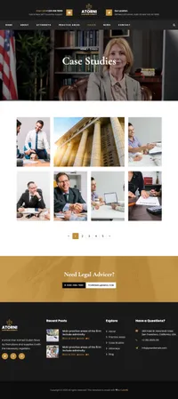 atorni mini website template desktop screenshot