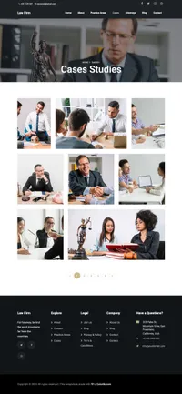 lawfirm mini website template desktop screenshot