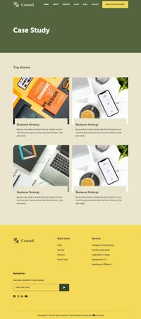 consul mini website template desktop screenshot