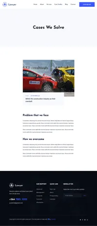 thelawyer mini website template desktop screenshot