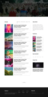world mini website template desktop screenshot