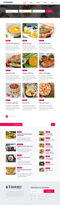yummy-2 mini website template desktop screenshot