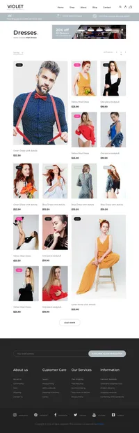 violet mini website template desktop screenshot