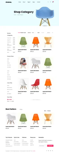 aranoz mini website template desktop screenshot