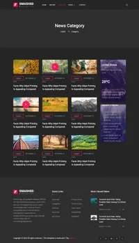 smashed mini website template desktop screenshot