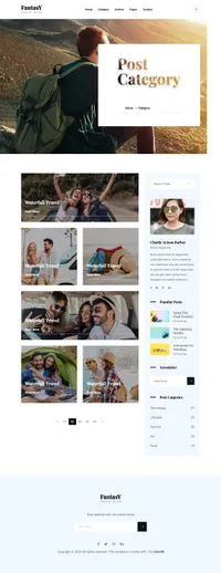 fantasy mini website template desktop screenshot