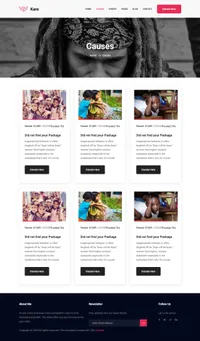 kare mini website template desktop screenshot