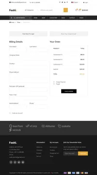 fashi mini website template desktop screenshot