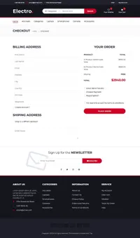 electro mini website template desktop screenshot