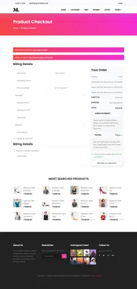 shop mini website template desktop screenshot