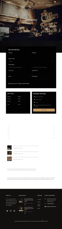 coffee-blend mini website template desktop screenshot