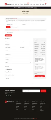 capitalshop mini website template desktop screenshot