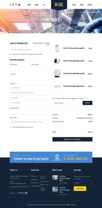 hvacompany mini website template desktop screenshot
