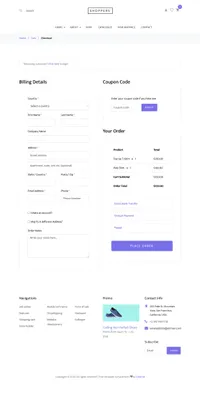 shoppers mini website template desktop screenshot