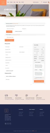 furn mini website template desktop screenshot
