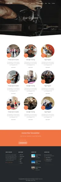 flawless mini website template desktop screenshot