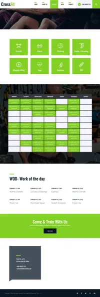crossfit-2 mini website template desktop screenshot