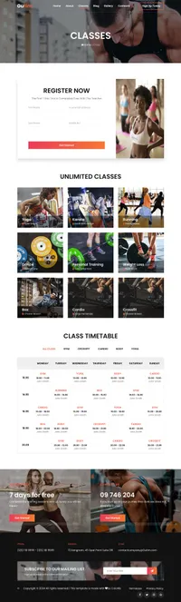 gutim mini website template desktop screenshot