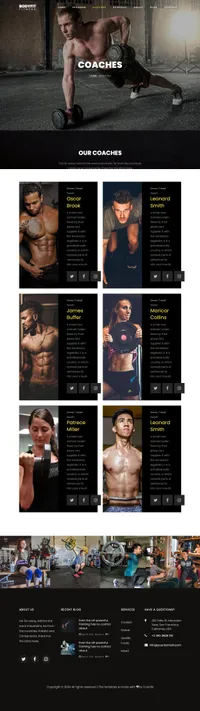 bodyfit mini website template desktop screenshot