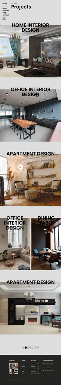 kd mini website template desktop screenshot