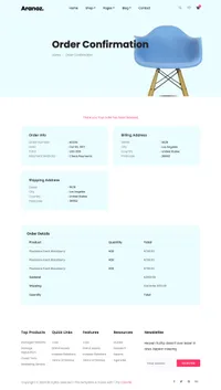 aranoz mini website template desktop screenshot