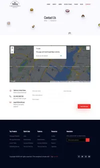 foodbar mini website template desktop screenshot