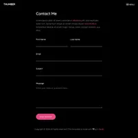 thumber mini website template desktop screenshot