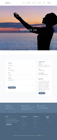 reborn mini website template desktop screenshot