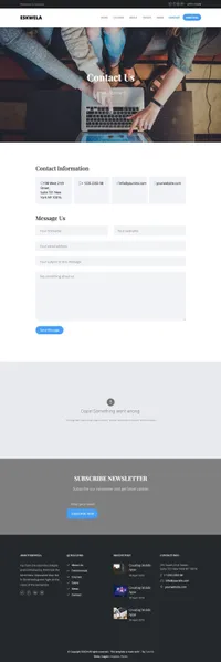 eskwela mini website template desktop screenshot