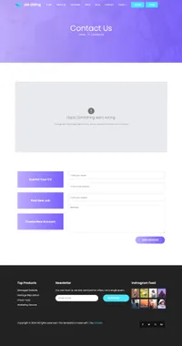 joblisting mini website template desktop screenshot