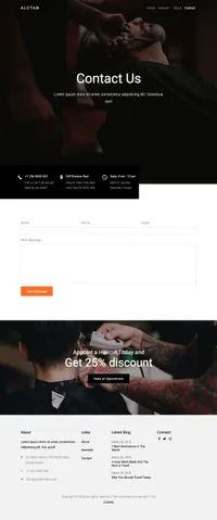 alotan mini website template desktop screenshot