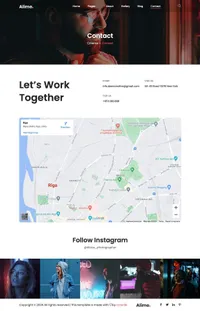 alime mini website template desktop screenshot