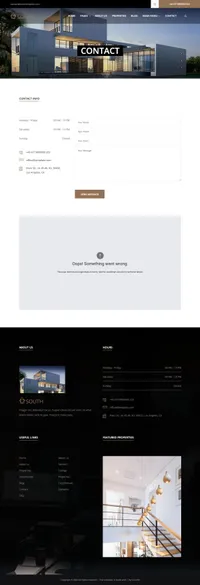 south mini website template desktop screenshot