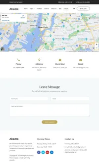 akame mini website template desktop screenshot