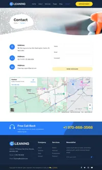 cleaning mini website template desktop screenshot