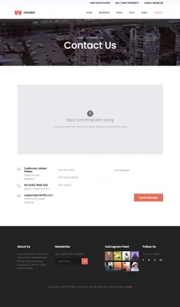 holmes mini website template desktop screenshot